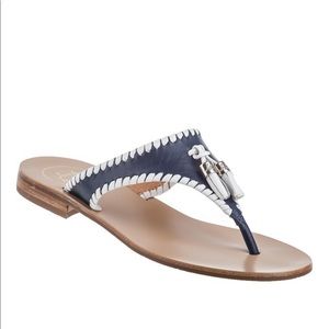 Jack Rogers Alana Thong Sandal Midnight Leather